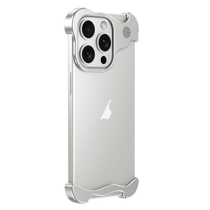 For iPhone 14 Pro Max Aromatherapy Alloy Frameless Phone Case(Silver) - iPhone 14 Pro Max Cases by PMC Jewellery | Online Shopping South Africa | PMC Jewellery | Buy Now Pay Later Mobicred