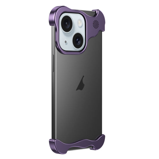 For iPhone 15 Aromatherapy Alloy Frameless Phone Case(Purple) - iPhone 15 Cases by PMC Jewellery | Online Shopping South Africa | PMC Jewellery | Buy Now Pay Later Mobicred