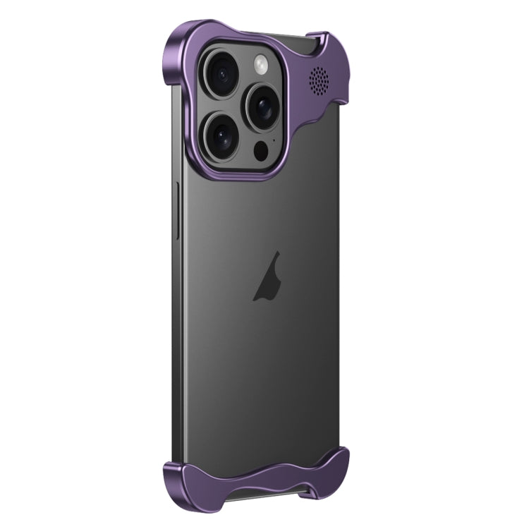 For iPhone 15 Pro Max Aromatherapy Alloy Frameless Phone Case(Purple) - iPhone 15 Pro Max Cases by PMC Jewellery | Online Shopping South Africa | PMC Jewellery | Buy Now Pay Later Mobicred