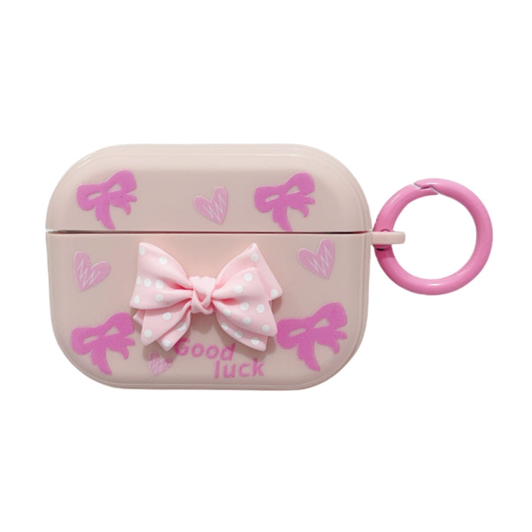 For AirPods Pro 2 3D Dot Bowknot Bluetooth Earphone Protective Case(Pink) - free shipping - PMC Jewellery - Order now!