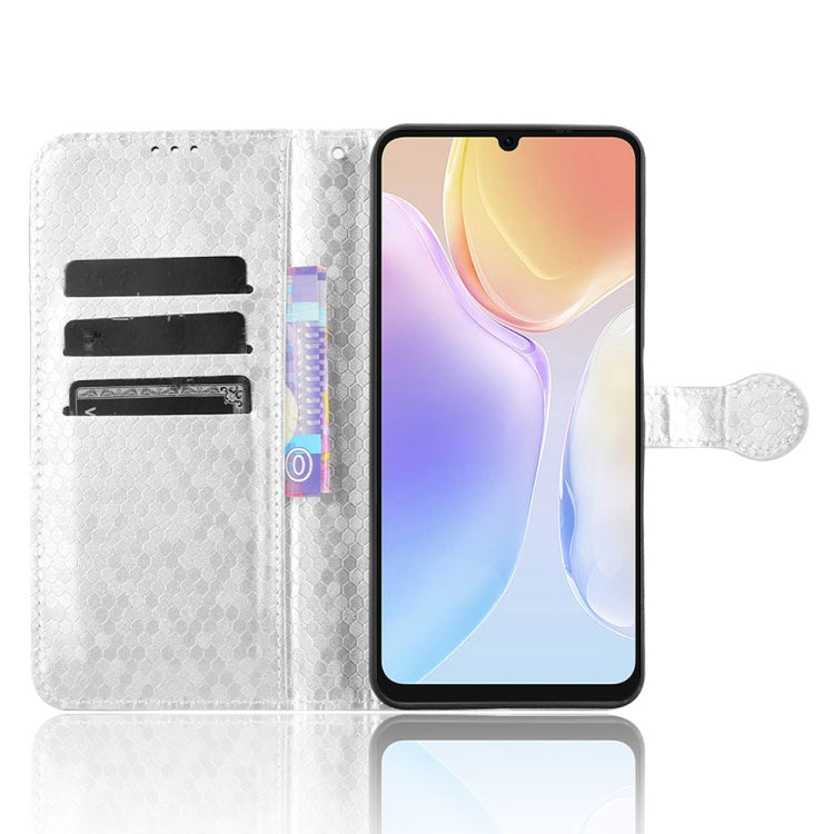 For Ulefone Note 20 Pro Honeycomb Dot Texture Leather Phone Case(Silver) - Ulefone Cases by PMC Jewellery | Online Shopping South Africa | PMC Jewellery | Buy Now Pay Later Mobicred