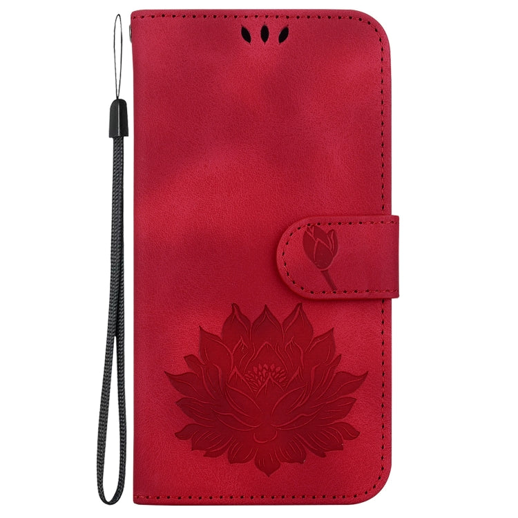 For Google Pixel 9 Pro Lotus Embossed Leather Phone Case(Red) - Google Cases by PMC Jewellery | Online Shopping South Africa | PMC Jewellery | Buy Now Pay Later Mobicred