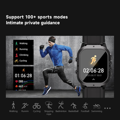 LEMFO C26 1.96 inch Sport Smart Watch, Support Bluetooth Call / Message Notification / Heart Rate / Blood Pressure Health Monitor(Orange) - Smart Watches by LEMFO | Online Shopping South Africa | PMC Jewellery | Buy Now Pay Later Mobicred