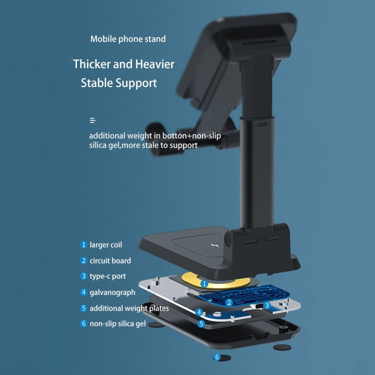 T6 2 in 1 Portable Folding Stand Wireless Charging, Style:Single Charge(White) - Wireless Charger by PMC Jewellery | Online Shopping South Africa | PMC Jewellery | Buy Now Pay Later Mobicred