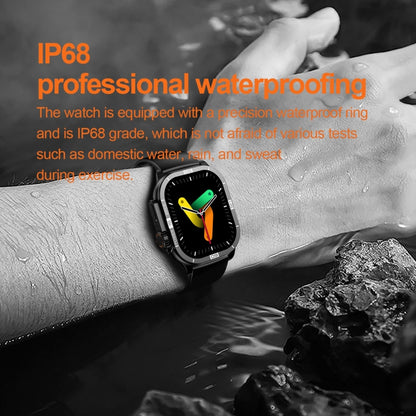 HK96S 2.06 inch BT5.3 IP68 Sport Smart Watch, Support Bluetooth Call / Sleep / Blood Oxygen / Heart Rate / Blood Pressure Health Monitor(Orange) - Smart Watches by PMC Jewellery | Online Shopping South Africa | PMC Jewellery | Buy Now Pay Later Mobicred