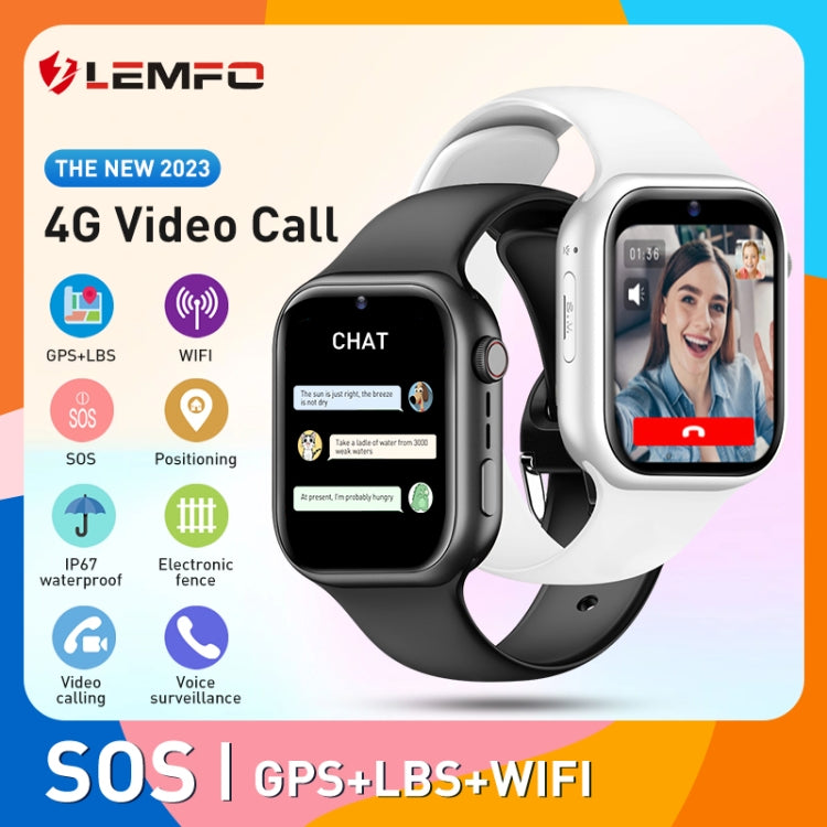 LEMFO K20 1.81 inch Children Sport Smart Watch, Support Video Call / Message Notification / GPS / WiFi / AI(Black) - Smart Watches by LEMFO | Online Shopping South Africa | PMC Jewellery | Buy Now Pay Later Mobicred