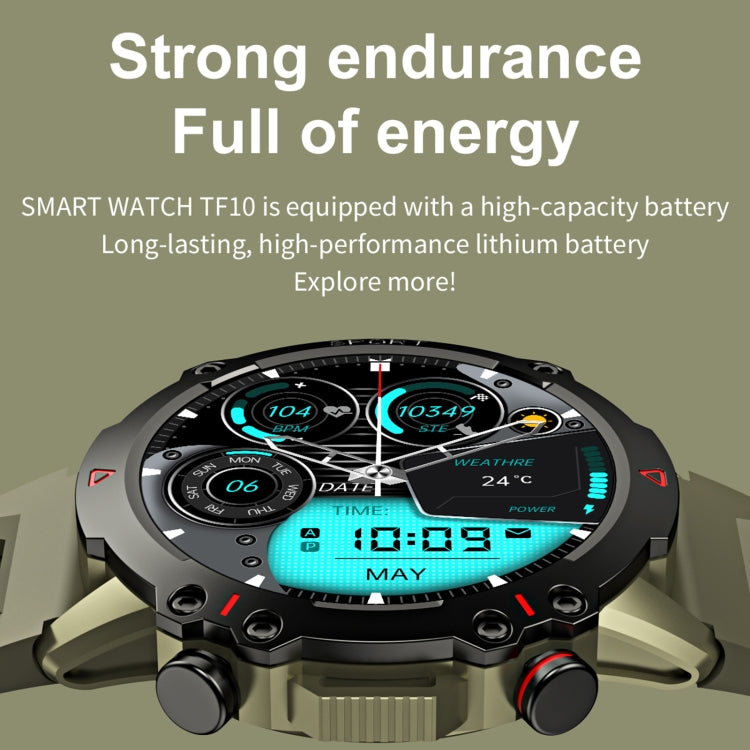 LEMFO TF10 Pro 1.53 inch BT5.2 IP67 Sport Smart Watch, Support Bluetooth Call / Sleep / Blood Oxygen / Heart Rate / Long Sitting Health Monitor(Green) - Smart Watches by LEMFO | Online Shopping South Africa | PMC Jewellery | Buy Now Pay Later Mobicred