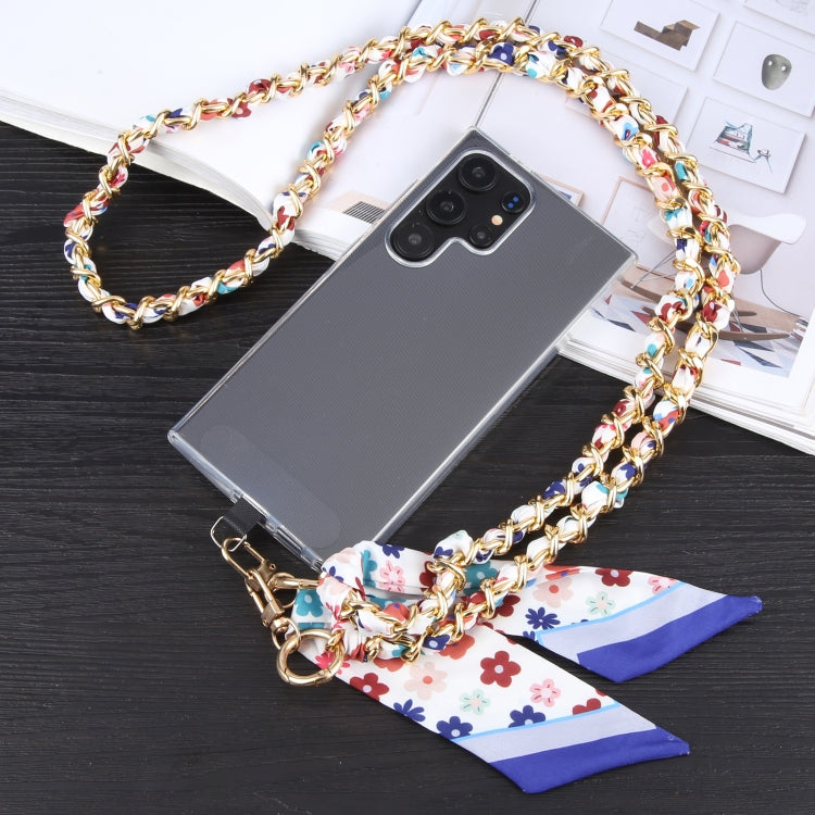 Mobile Phone Anti-lost Silk Scarf Full Coverage Long Lanyard(Blue) - Lanyards & Wrist Straps by PMc TechLife | Online Shopping South Africa | PMc TechLife | Buy Now Pay Later Mobicred