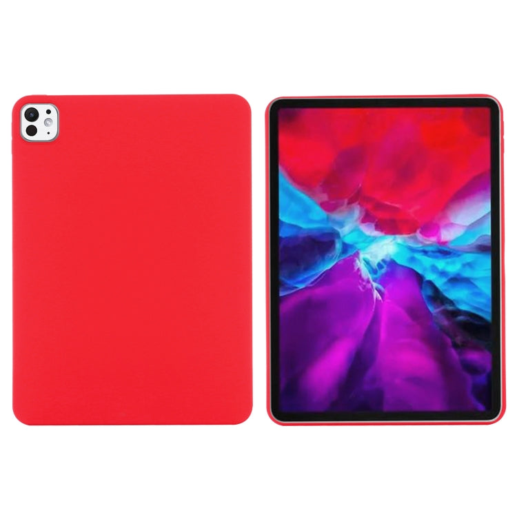 For iPad Pro 11 2024 Pure Color Liquid Silicone Shockproof Tablet Case(Red) - iPad Pro 11 2024 Cases by PMC TechLife | Online Shopping South Africa | PMC TechLife | Buy Now Pay Later Mobicred