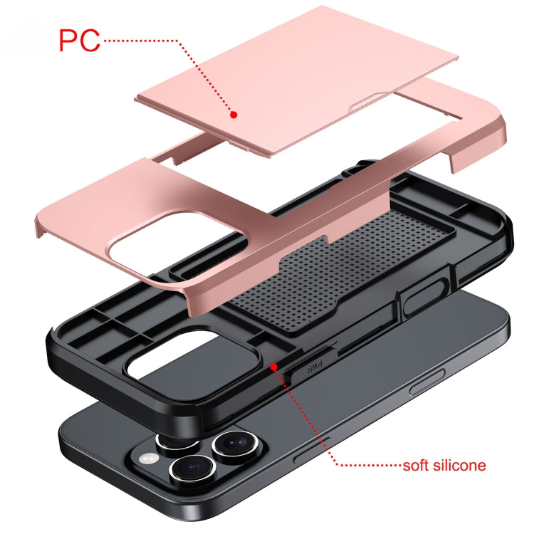 For iPhone 16e Shockproof Armor Phone Case with Card Slot(Grey) - iPhone 16e Cases by PMC TechLife | Online Shopping South Africa | PMC TechLife | Buy Now Pay Later Mobicred