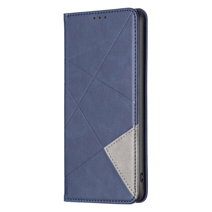 For Samsung Galaxy S25+ 5G Rhombus Texture Magnetic Leather Phone Case(Blue) - Galaxy S25+ 5G Cases by PMC Jewellery | Online Shopping South Africa | PMC Jewellery | Buy Now Pay Later Mobicred