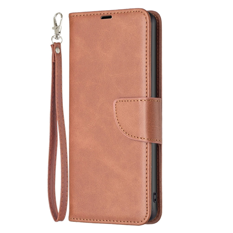 For Samsung Galaxy S25 5G Lambskin Texture Pure Color Flip Leather Phone Case(Brown) - Galaxy S25 5G Cases by PMC Jewellery | Online Shopping South Africa | PMC Jewellery | Buy Now Pay Later Mobicred