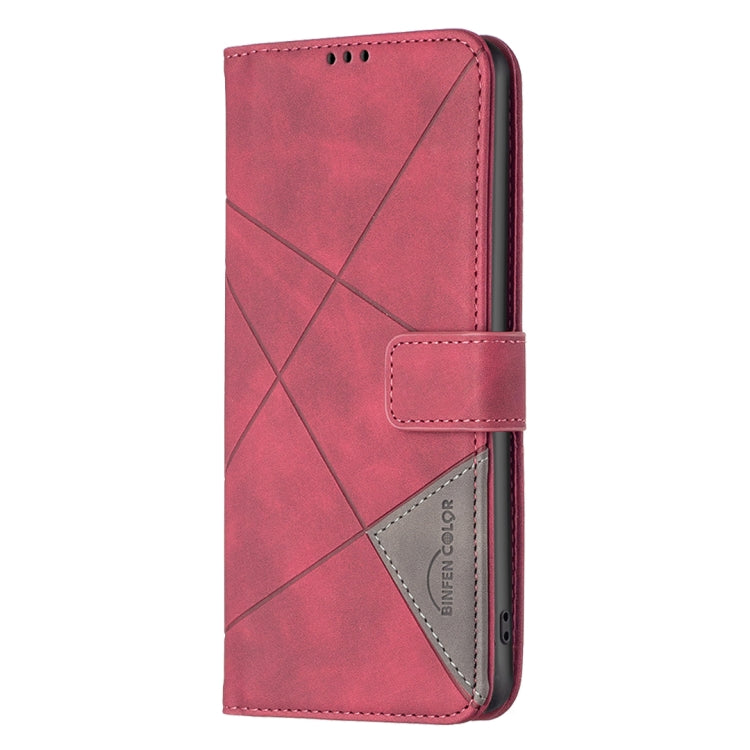 For Samsung Galaxy S25 Ultra 5G Magnetic Buckle Rhombus Texture Leather Phone Case(Red) - Galaxy S25 Ultra 5G Cases by PMC Jewellery | Online Shopping South Africa | PMC Jewellery | Buy Now Pay Later Mobicred