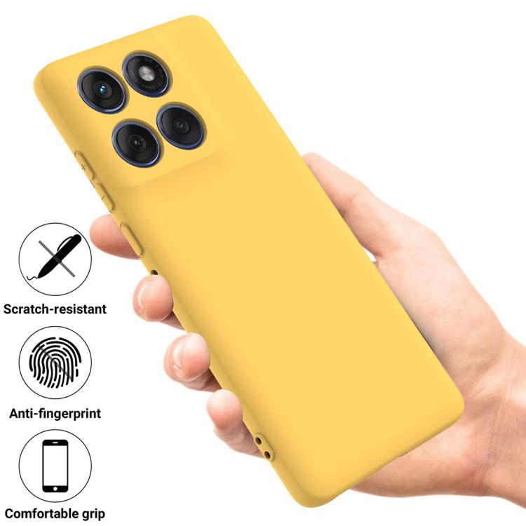 For Motorola Edge 60s Solid Color Liquid Silicone Dropproof Full Coverage Phone Case(Yellow) - free shipping - PMC TechLife - Order now!