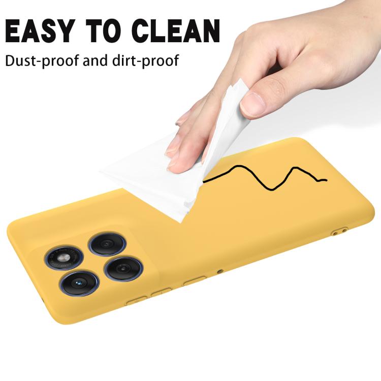 For Motorola Edge 60s Solid Color Liquid Silicone Dropproof Full Coverage Phone Case(Yellow) - free shipping - PMC TechLife - Order now!