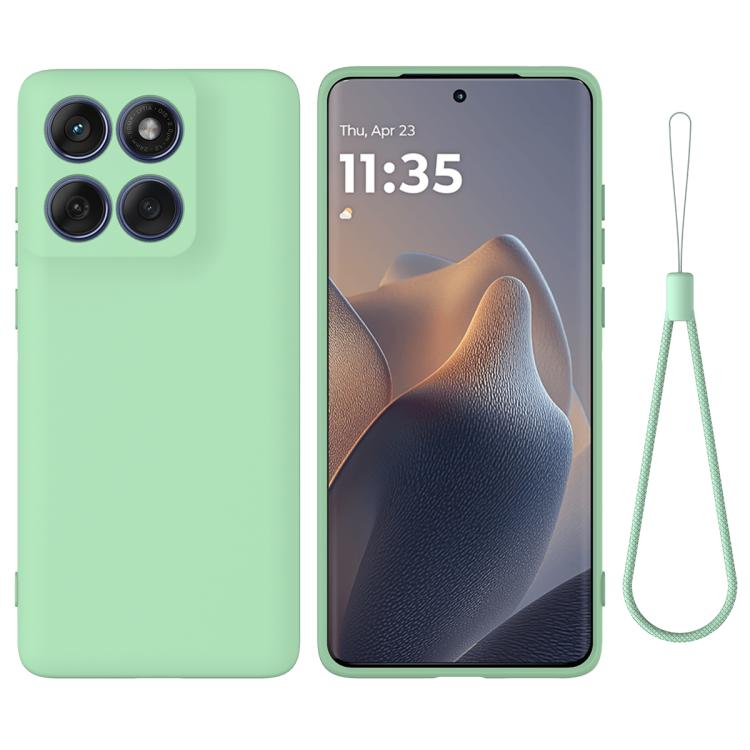 For Motorola Edge 60 Pro Solid Color Liquid Silicone Dropproof Full Coverage Phone Case(Green) - free shipping - PMC TechLife - Order now!