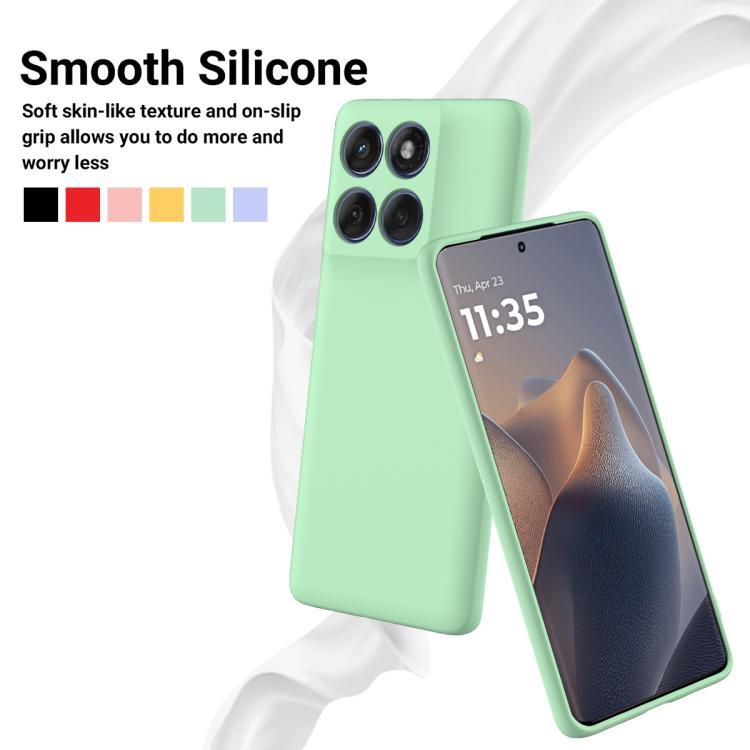 For Motorola Edge 60 Pro Solid Color Liquid Silicone Dropproof Full Coverage Phone Case(Green) - free shipping - PMC TechLife - Order now!