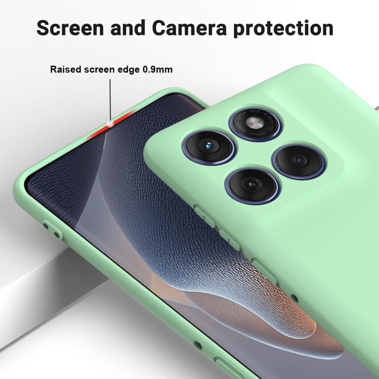 For Motorola Edge 60 Pro Solid Color Liquid Silicone Dropproof Full Coverage Phone Case(Green) - free shipping - PMC TechLife - Order now!
