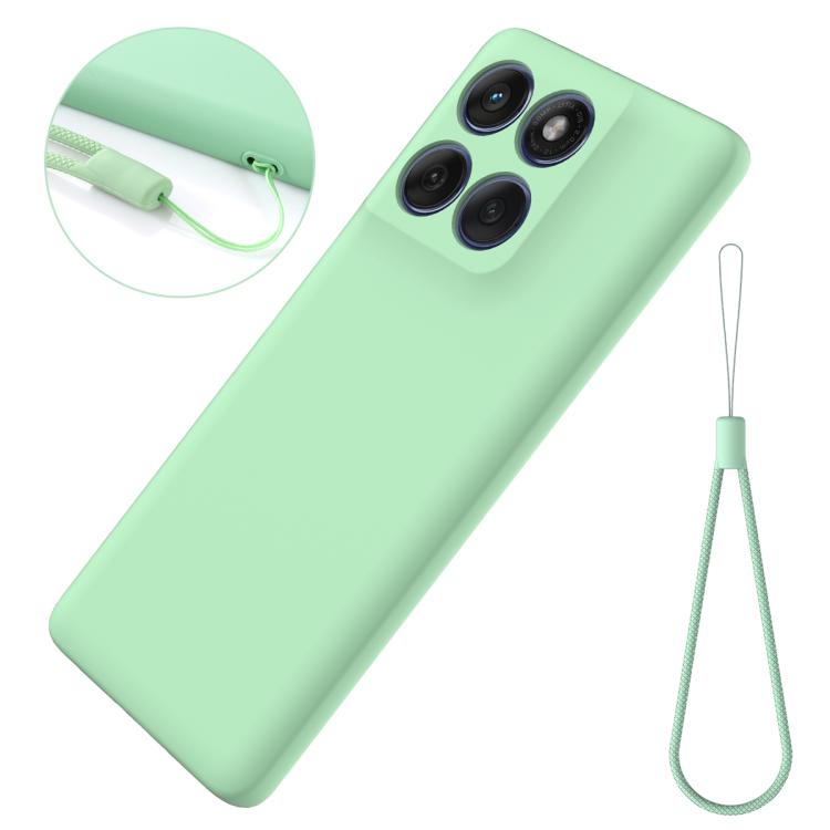 For Motorola Edge 60 Pro Solid Color Liquid Silicone Dropproof Full Coverage Phone Case(Green) - free shipping - PMC TechLife - Order now!