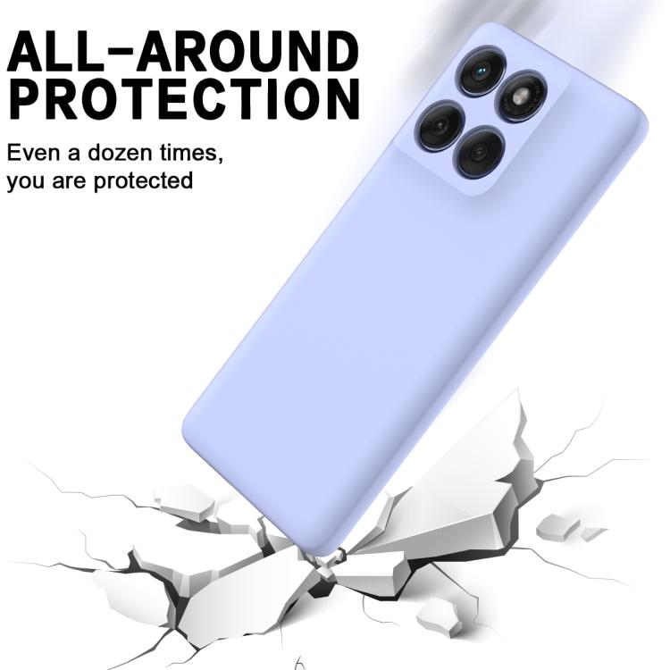 For Motorola Edge 60 Pro Solid Color Liquid Silicone Dropproof Full Coverage Phone Case(Purple) - free shipping - PMC TechLife - Order now!