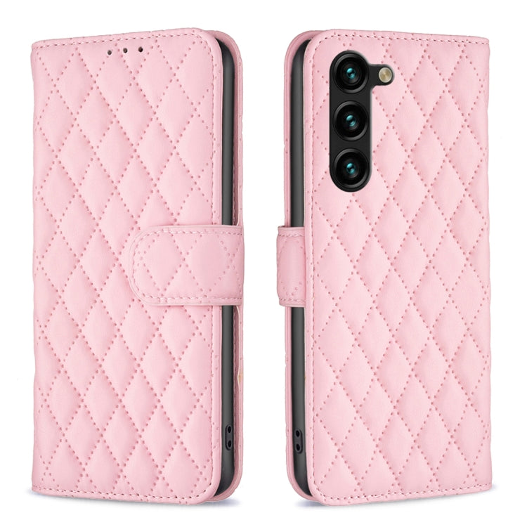 For Samsung Galaxy S25+ 5G Diamond Lattice Wallet Flip Leather Phone Case(Pink) - Galaxy S25+ 5G Cases by PMC Jewellery | Online Shopping South Africa | PMC Jewellery | Buy Now Pay Later Mobicred