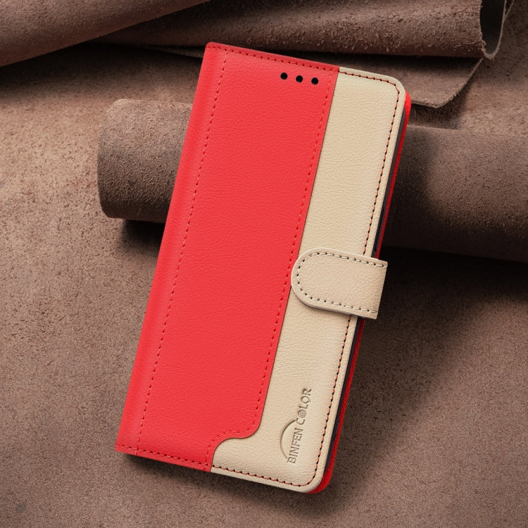 For Google Pixel 9 Color Matching RFID Anti-theft Leather Phone Case(Red) - Google Cases by PMC Jewellery | Online Shopping South Africa | PMC Jewellery | Buy Now Pay Later Mobicred