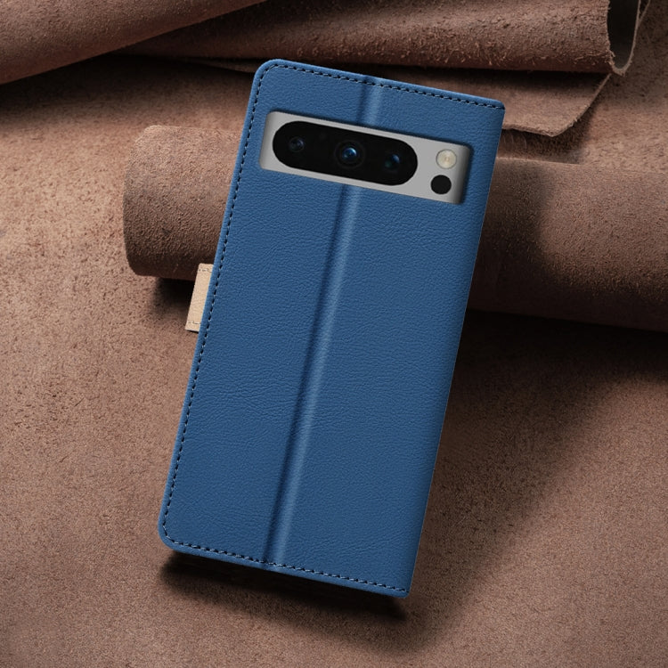 For Google Pixel 9 Pro Color Matching RFID Anti-theft Leather Phone Case(Blue) - Google Cases by PMC TechLife | Online Shopping South Africa | PMC TechLife | Buy Now Pay Later Mobicred