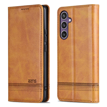 For Samsung Galaxy S24 FE 5G AZNS Magnetic Calf Texture Flip Leather Phone Case(Light Brown) - Galaxy S24 FE 5G Cases by AZNS | Online Shopping South Africa | PMC Jewellery | Buy Now Pay Later Mobicred