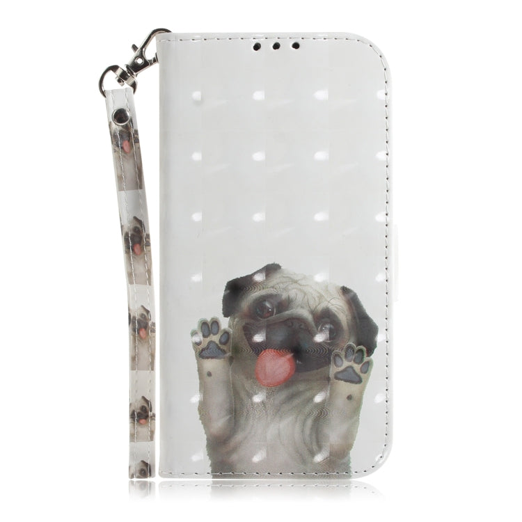 For Xiaomi Redmi K70 Pro / K70 3D Colored Flip Leather Phone Case(Pug) - K70 Cases by PMC Jewellery | Online Shopping South Africa | PMC Jewellery | Buy Now Pay Later Mobicred