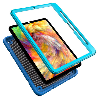 For iPad Pro 11 2024 Armor Holder Silicone Hybrid PC Tablet Case(Blue) - iPad Pro 11 2024 Cases by PMC Jewellery | Online Shopping South Africa | PMC Jewellery | Buy Now Pay Later Mobicred