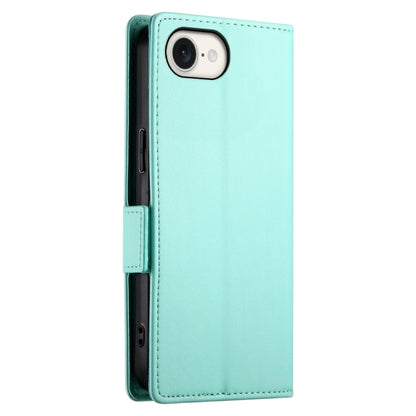 For iPhone SE 2024 Side Buckle Magnetic Frosted Leather Phone Case(Mint Green) - More iPhone Cases by PMC Jewellery | Online Shopping South Africa | PMC Jewellery | Buy Now Pay Later Mobicred