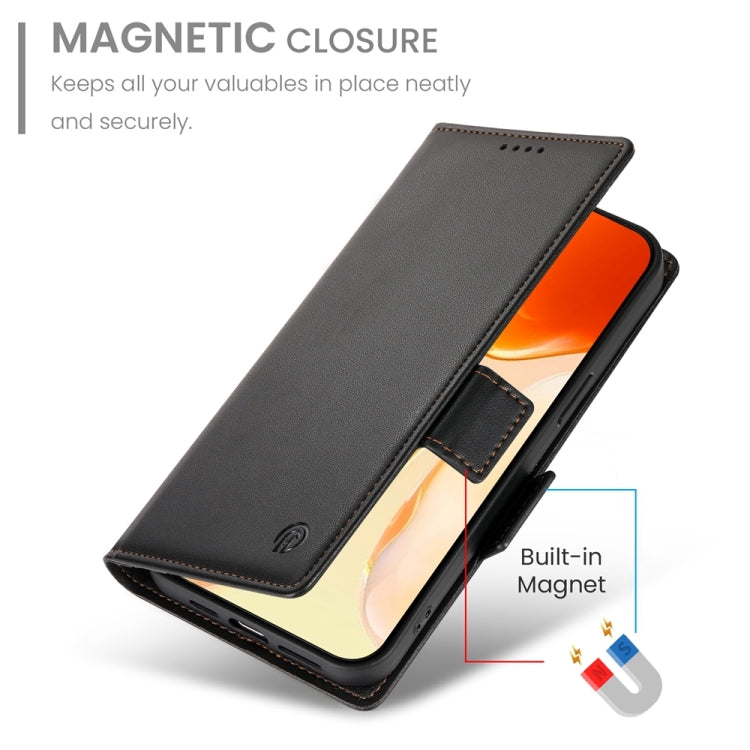 For iPhone 16 Plus Side Buckle Magnetic Frosted Leather Phone Case(Black) - iPhone 16 Plus Cases by PMC Jewellery | Online Shopping South Africa | PMC Jewellery | Buy Now Pay Later Mobicred