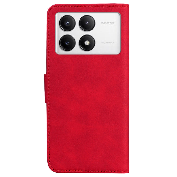 For Xiaomi Redmi K70 / K70 Pro Skin Feel Pure Color Flip Leather Phone Case(Red) - K70 Cases by PMC Jewellery | Online Shopping South Africa | PMC Jewellery | Buy Now Pay Later Mobicred