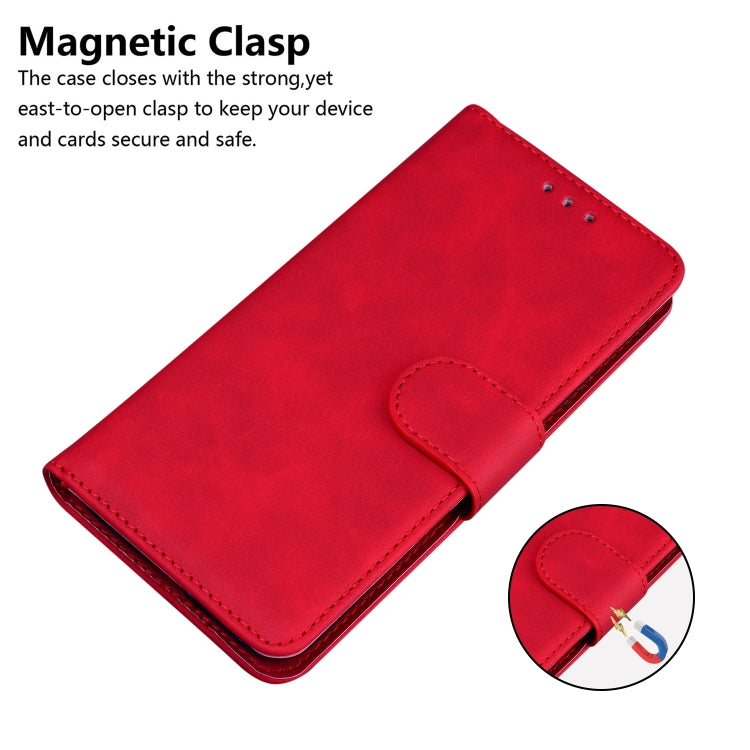 For Xiaomi Redmi K70 / K70 Pro Skin Feel Pure Color Flip Leather Phone Case(Red) - K70 Cases by PMC Jewellery | Online Shopping South Africa | PMC Jewellery | Buy Now Pay Later Mobicred