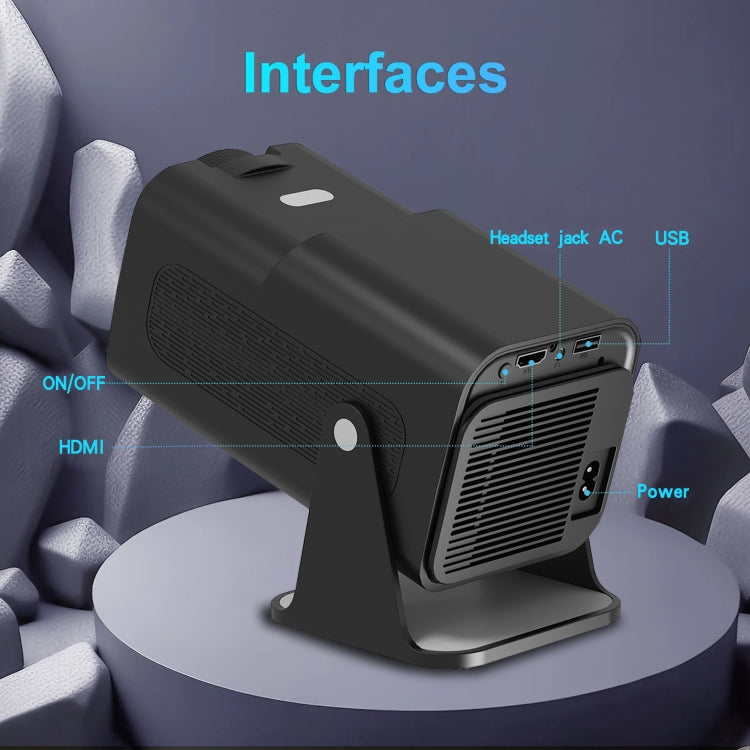 Y6S 4K Android 12.0 Portable Home HD Mini WiFi Projector(EU Plug) - Mini Projector by PMC Jewellery | Online Shopping South Africa | PMC Jewellery | Buy Now Pay Later Mobicred