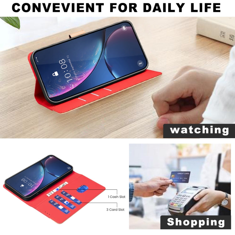 For iPhone 16 Plus Color Matching RFID Anti-theft Leather Phone Case(Red) - iPhone 16 Plus Cases by PMC TechLife | Online Shopping South Africa | PMC TechLife | Buy Now Pay Later Mobicred