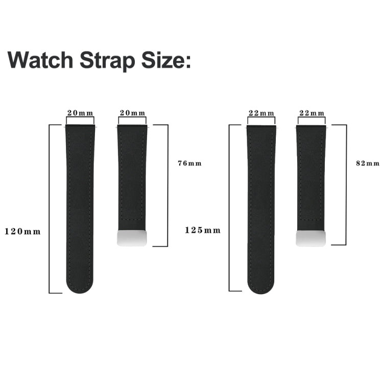 22mm Magnetic Silver Buckle Silicone Leather Watch Band(Dark Brown) - free shipping - PMC TechLife - Order now!