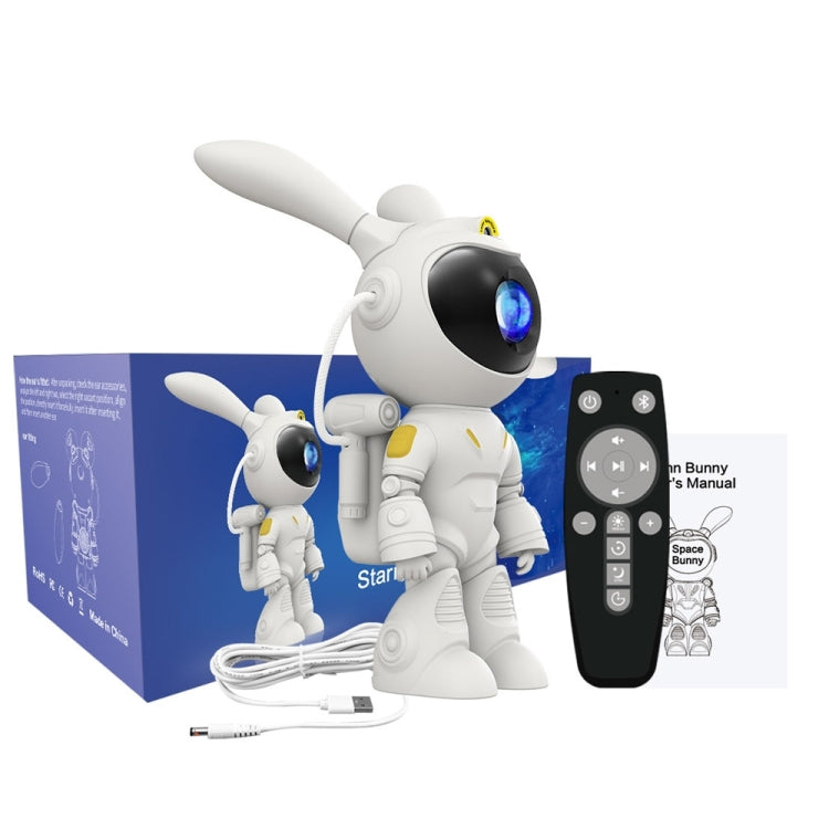 G001 Space Rabbit Starry Sky Projection Lamp Bluetooth Speaker 2 in 1 Laser Light(White) - Projection Lamp by PMc TechLife | Online Shopping South Africa | PMc TechLife | Buy Now Pay Later Mobicred