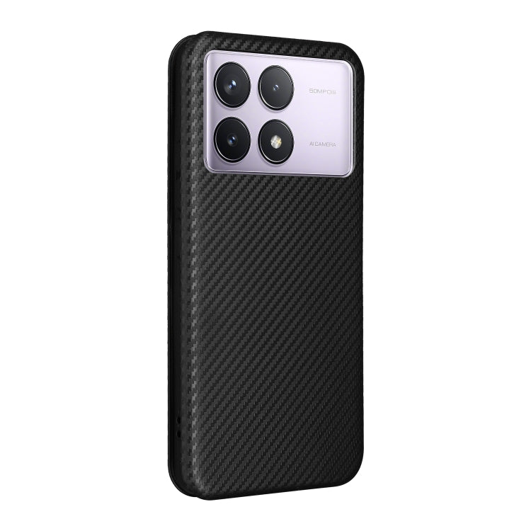 For Redmi K70 Carbon Fiber Texture Flip Leather Phone Case(Black) - K70 Cases by PMC Jewellery | Online Shopping South Africa | PMC Jewellery | Buy Now Pay Later Mobicred