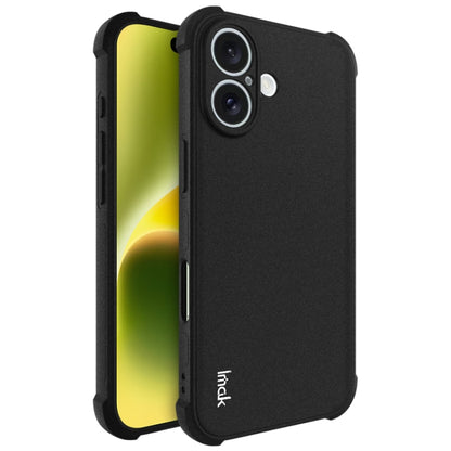 For iPhone 16 imak Shockproof Airbag TPU Phone Case(Matte Black) - iPhone 16 Cases by imak | Online Shopping South Africa | PMC Jewellery | Buy Now Pay Later Mobicred