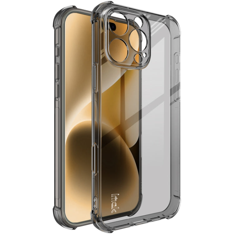 For iPhone 16 Pro Max imak Shockproof Airbag TPU Phone Case(Transparent Black) - iPhone 16 Pro Max Cases by imak | Online Shopping South Africa | PMC Jewellery | Buy Now Pay Later Mobicred