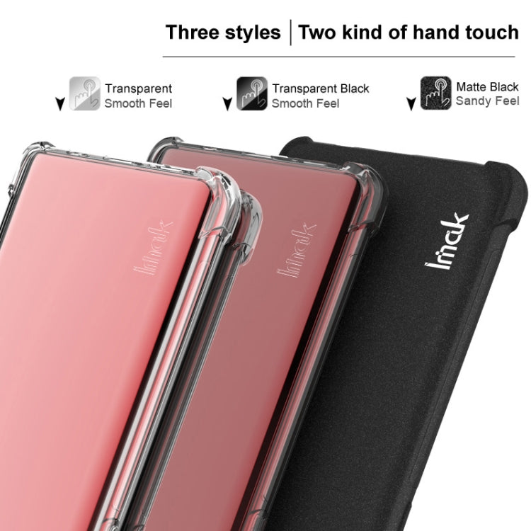 For iPhone 16e imak Shockproof Airbag TPU Phone Case(Transparent Black) - iPhone 16e Cases by imak | Online Shopping South Africa | PMC TechLife | Buy Now Pay Later Mobicred