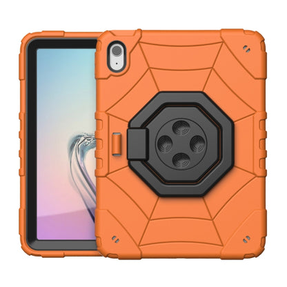 For iPad Air 11 2024 Spider Turntable Handle Stress Relief Tablet Case(Orange Black) - iPad Air 11 2024 Cases by PMC Jewellery | Online Shopping South Africa | PMC Jewellery | Buy Now Pay Later Mobicred