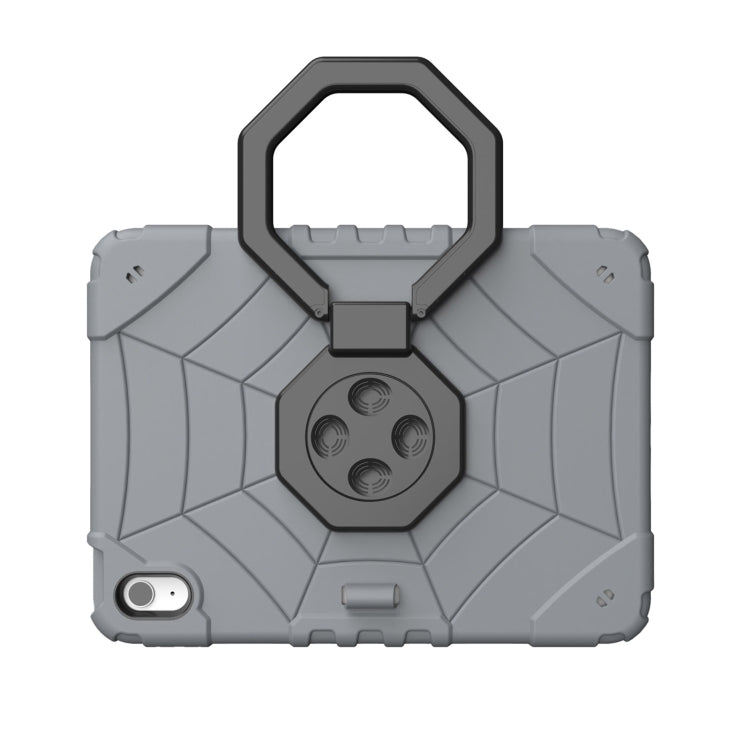 For iPad Air 11 2024 Spider Turntable Handle Stress Relief Tablet Case(Grey Black) - iPad Air 11 2024 Cases by PMC Jewellery | Online Shopping South Africa | PMC Jewellery | Buy Now Pay Later Mobicred