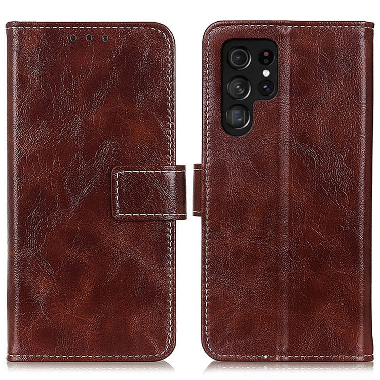 For Samsung Galaxy S25 Ultra 5G Retro Crazy Horse Texture Leather Phone Case(Brown) - Galaxy S25 Ultra 5G Cases by PMC Jewellery | Online Shopping South Africa | PMC Jewellery | Buy Now Pay Later Mobicred