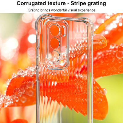 For OPPO Reno12 Pro Global IMAK Corrugated Texture Airbag TPU Phone Case(Transparent Black) - Reno12 Pro Cases by imak | Online Shopping South Africa | PMC Jewellery | Buy Now Pay Later Mobicred