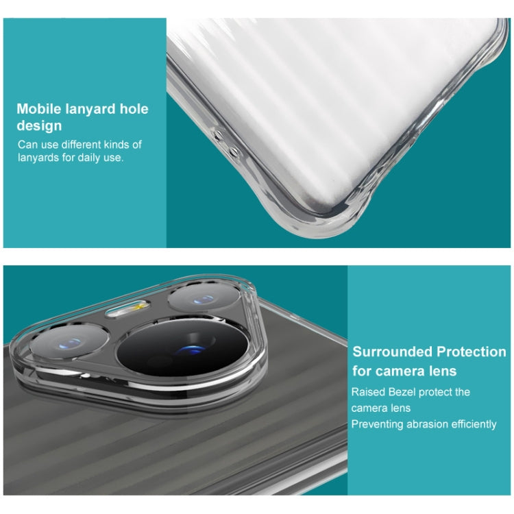 For OPPO Reno12 Pro Global IMAK Corrugated Texture Airbag TPU Phone Case(Transparent) - Reno12 Pro Cases by imak | Online Shopping South Africa | PMC Jewellery | Buy Now Pay Later Mobicred