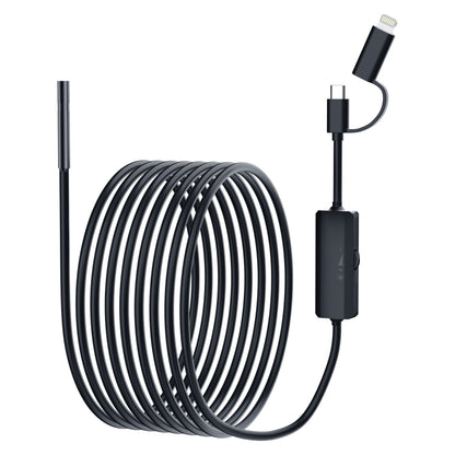 AN112 2 in 1 USB-C / Type-C + 8 Pin Interface 5.5mm HD Industry Endoscope, Length:2m Soft Tube -  by PMC Jewellery | Online Shopping South Africa | PMC Jewellery | Buy Now Pay Later Mobicred