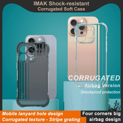 For iPhone 16 Pro IMAK Corrugated Texture Airbag TPU Phone Case(Transparent) - iPhone 16 Pro Cases by imak | Online Shopping South Africa | PMC Jewellery | Buy Now Pay Later Mobicred