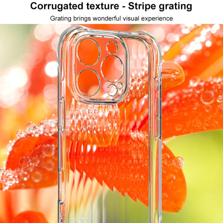 For iPhone 16 Pro IMAK Corrugated Texture Airbag TPU Phone Case(Transparent) - iPhone 16 Pro Cases by imak | Online Shopping South Africa | PMC Jewellery | Buy Now Pay Later Mobicred